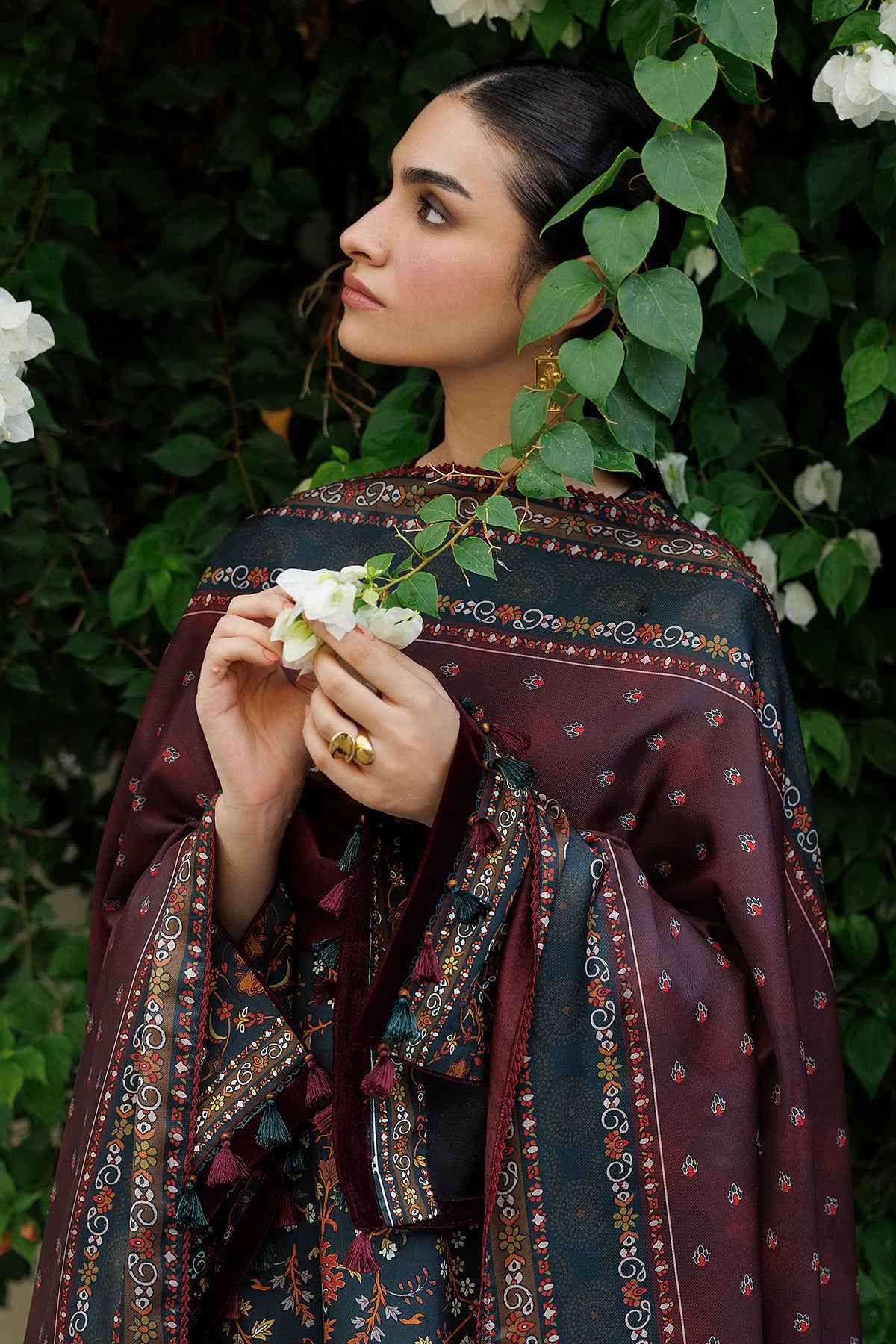 Kovia – 3 Piece Stitched Printed Raw Silk Suit | Women's Winter Pret