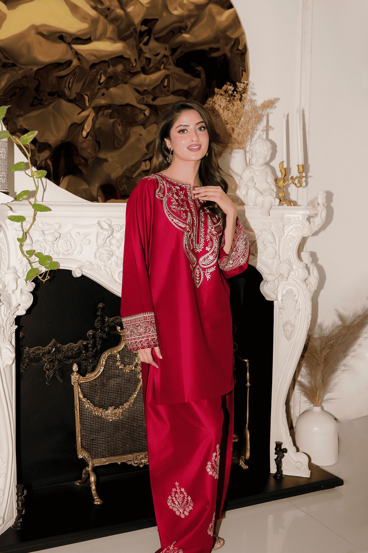 Naaz Embroidered Lawn 2-Piece Suit - BK Clothings Pakistan