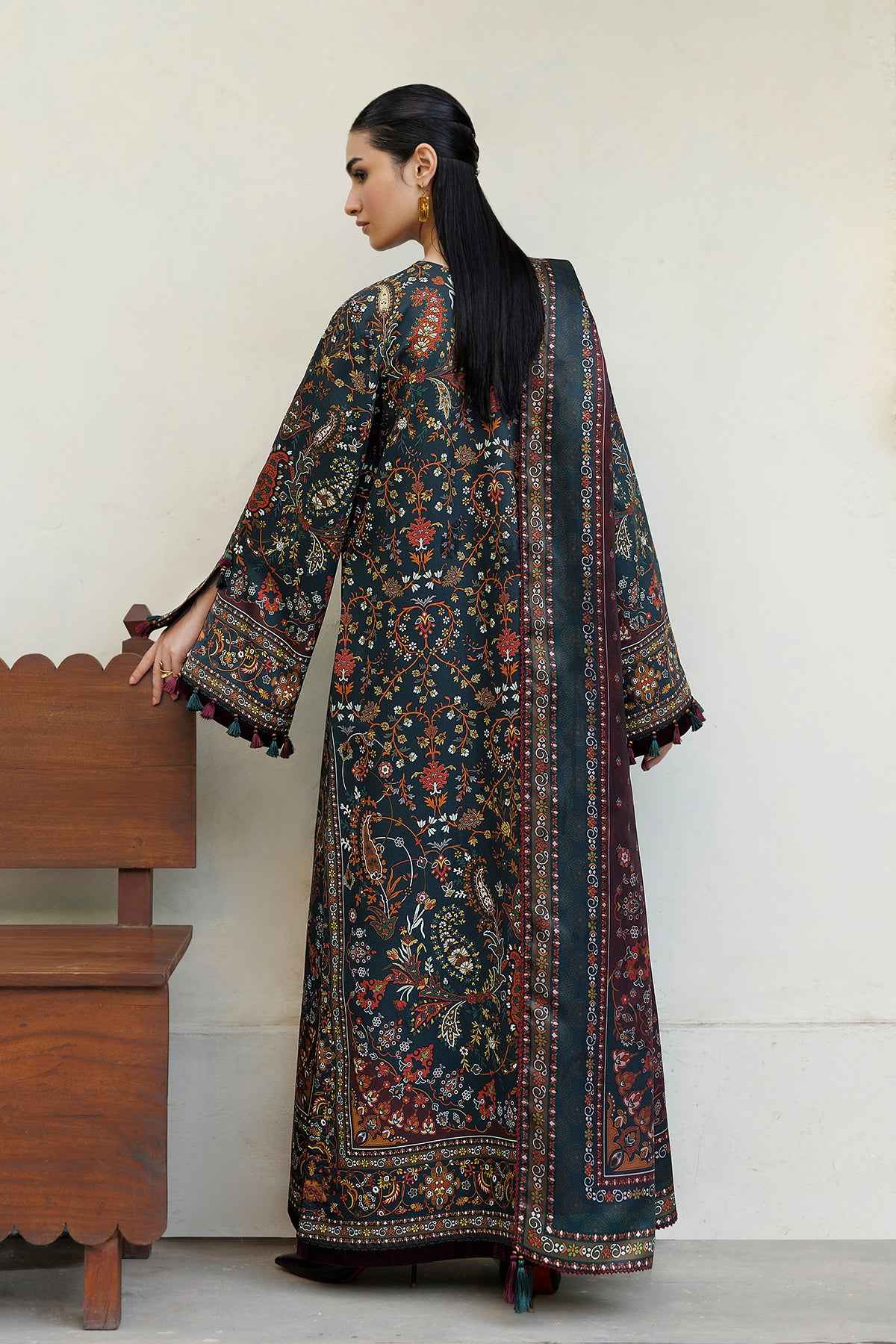 Kovia – 3 Piece Stitched Printed Raw Silk Suit | Women's Winter Pret