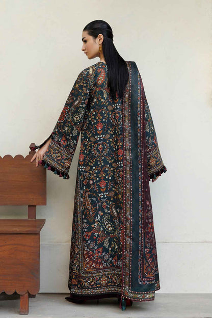 Kovia – 3 Piece Stitched Printed Raw Silk Suit | Women's Winter Pret