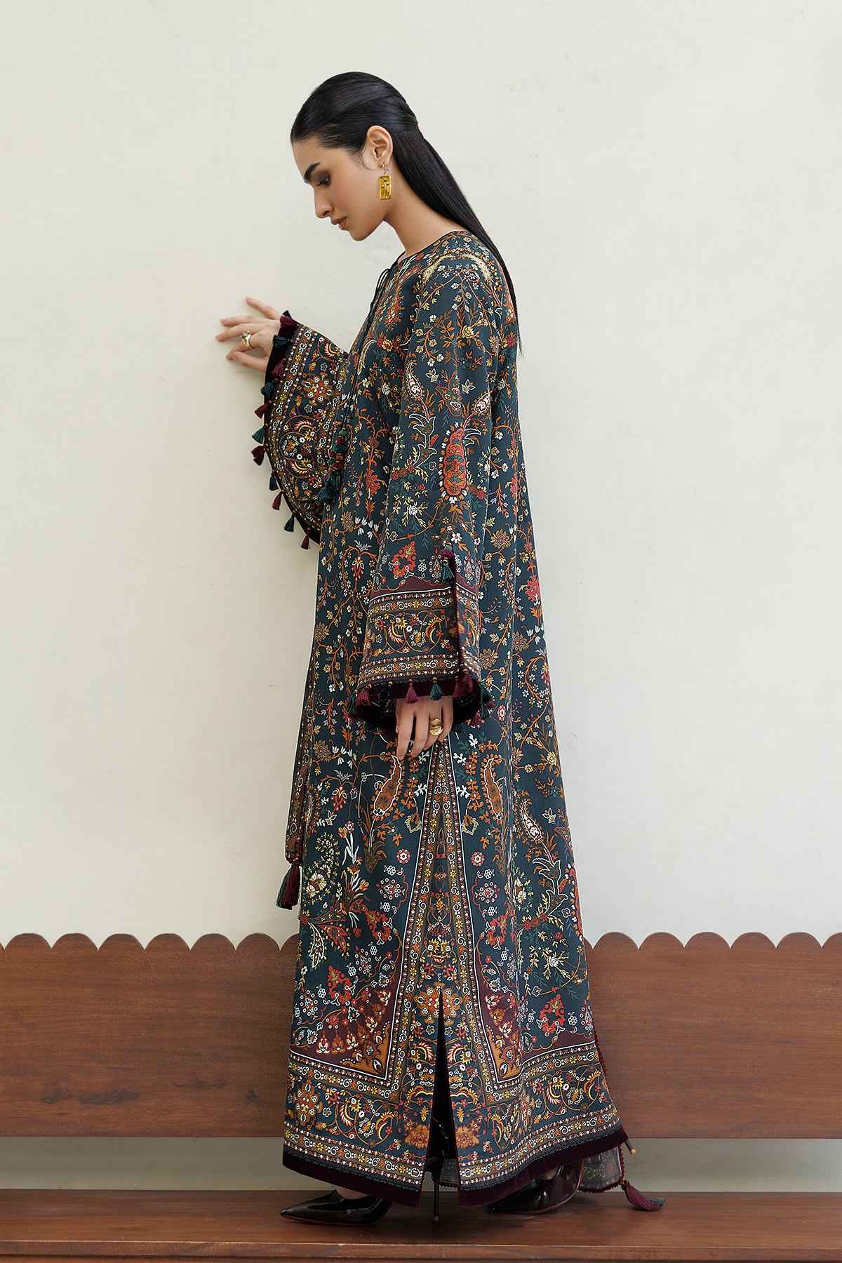 Kovia – 3 Piece Stitched Printed Raw Silk Suit | Women's Winter Pret