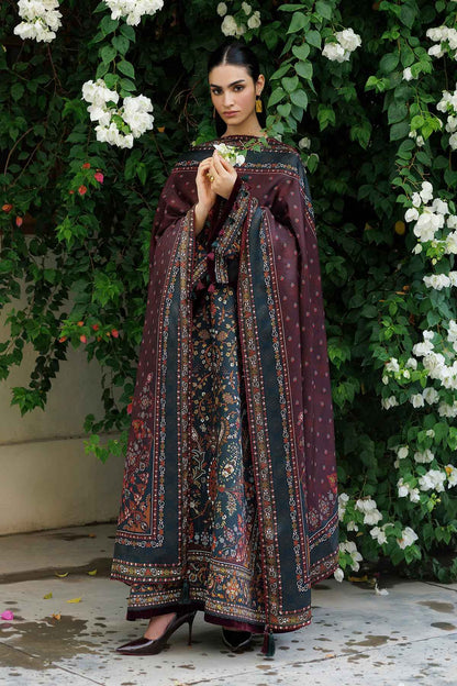 Kovia – 3 Piece Stitched Printed Raw Silk Suit | Women's Winter Pret