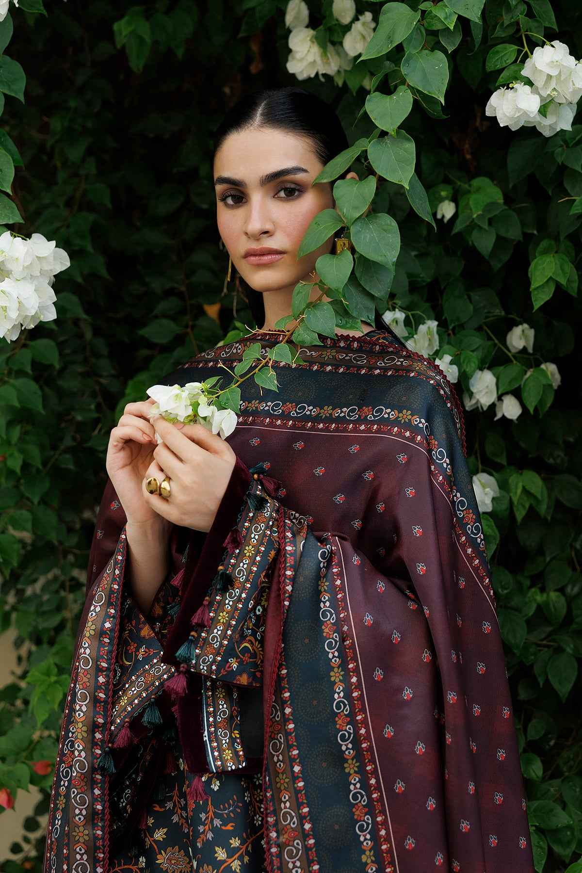 Kovia – 3 Piece Stitched Printed Raw Silk Suit | Women's Winter Pret