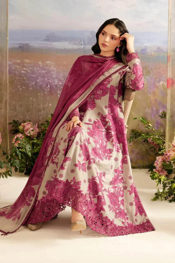 EMBROIDERED PRINTED LAWN Unstitch - BK.Clothings