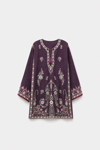 Purple Reign – 2 Piece Stitched Dhanak Suit | Women's Winter Pret