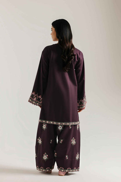 Purple Reign – 2 Piece Stitched Dhanak Suit | Women's Winter Pret