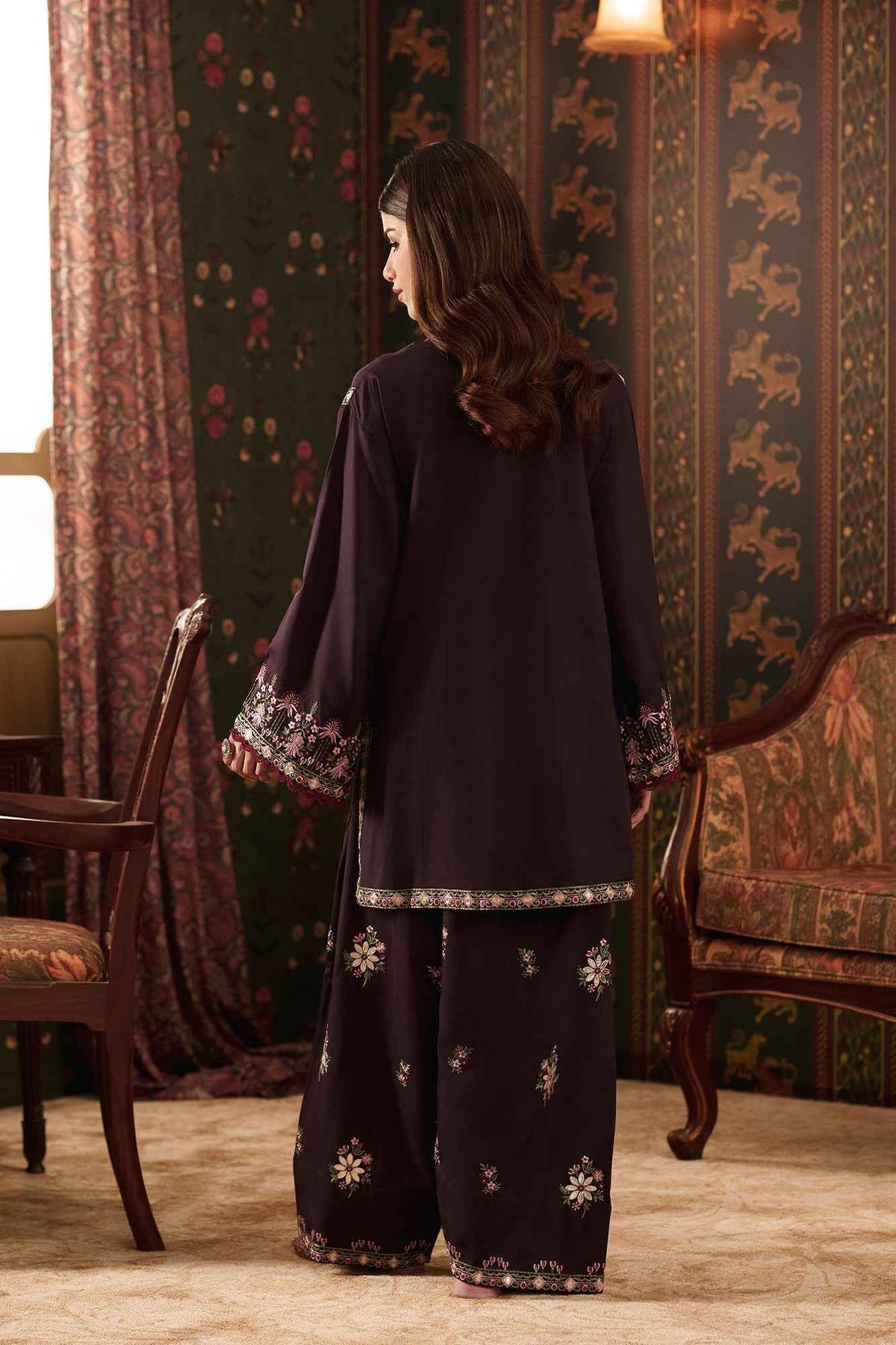 Purple Reign – 2 Piece Stitched Dhanak Suit | Women's Winter Pret