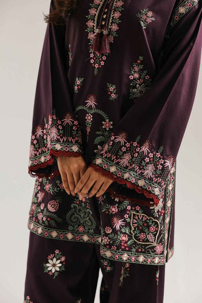 Purple Reign – 2 Piece Stitched Dhanak Suit | Women's Winter Pret