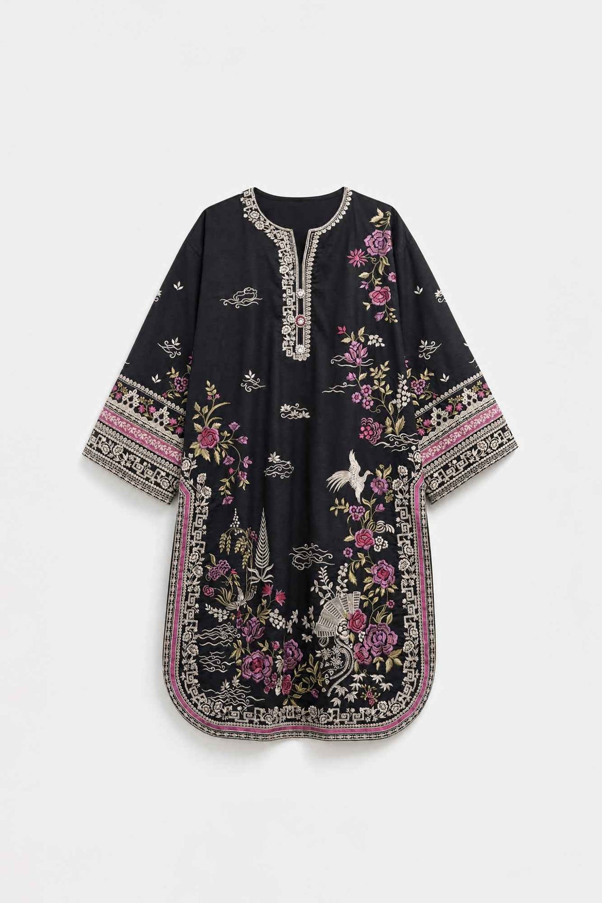 Onyx – 2 Piece Stitched Black Dhanak Suit | Women's Winter Pret