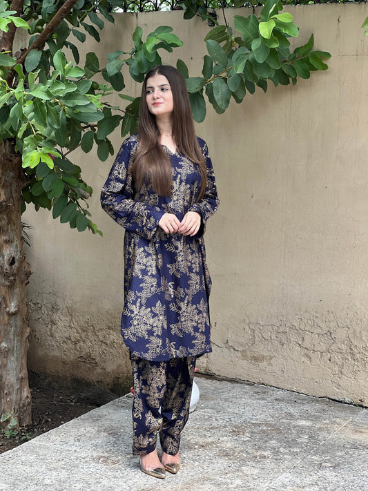 blue fershi shalwar 2pice - BK.Clothings