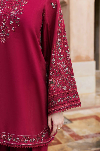 Maroon Royale Loom – 2 Piece Stitched Dhanak Suit | Women's Winter Pret
