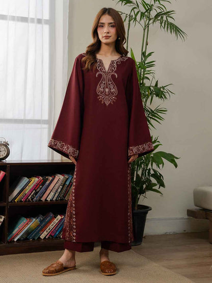 Avira Loom 2-Piece Stone Linen Suit - BK Clothings Pakistan