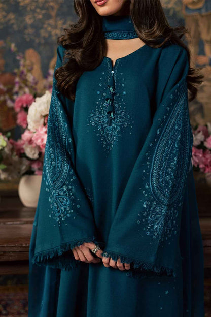 Zivra – 3 Piece Stitched Dhanak Suit with Chiffon Dupatta | Women's Winter Pret