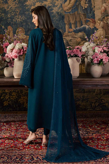 Zivra – 3 Piece Stitched Dhanak Suit with Chiffon Dupatta | Women's Winter Pret