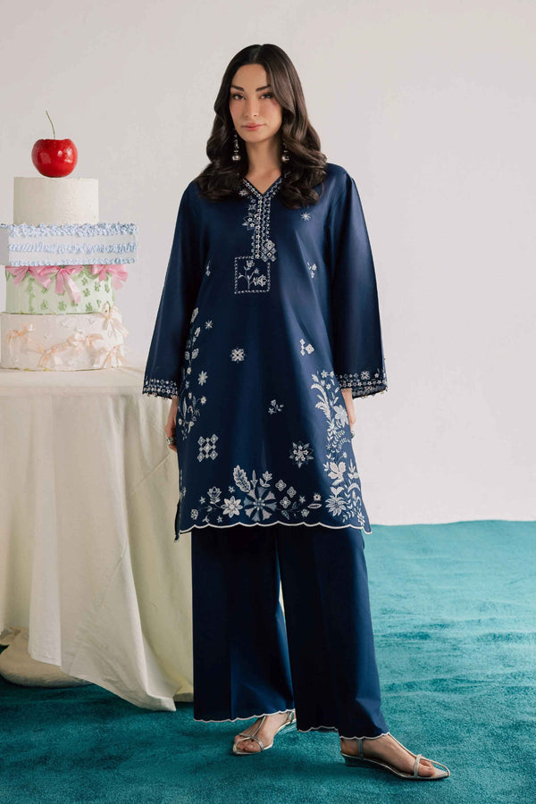 Navy Moon 2-Piece Navy Women's Suit - BK Clothings Pakistan