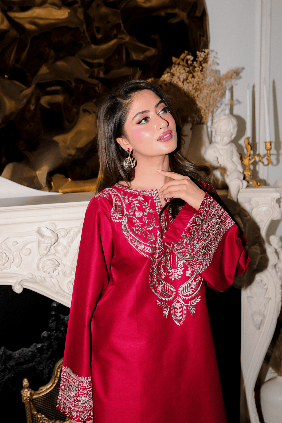 BK Clothings Naaz Lawn Suit Embroidered COD Pakistan