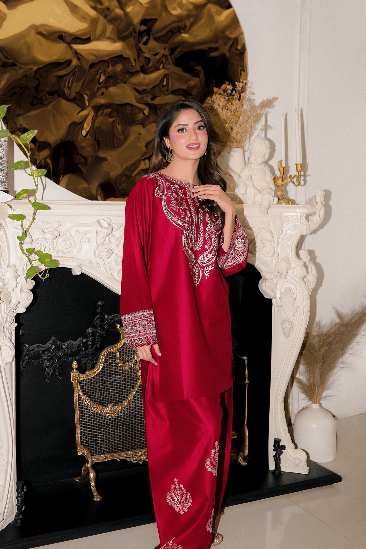 Naaz 2-Piece Embroidered Lawn Suit Ready to Wear