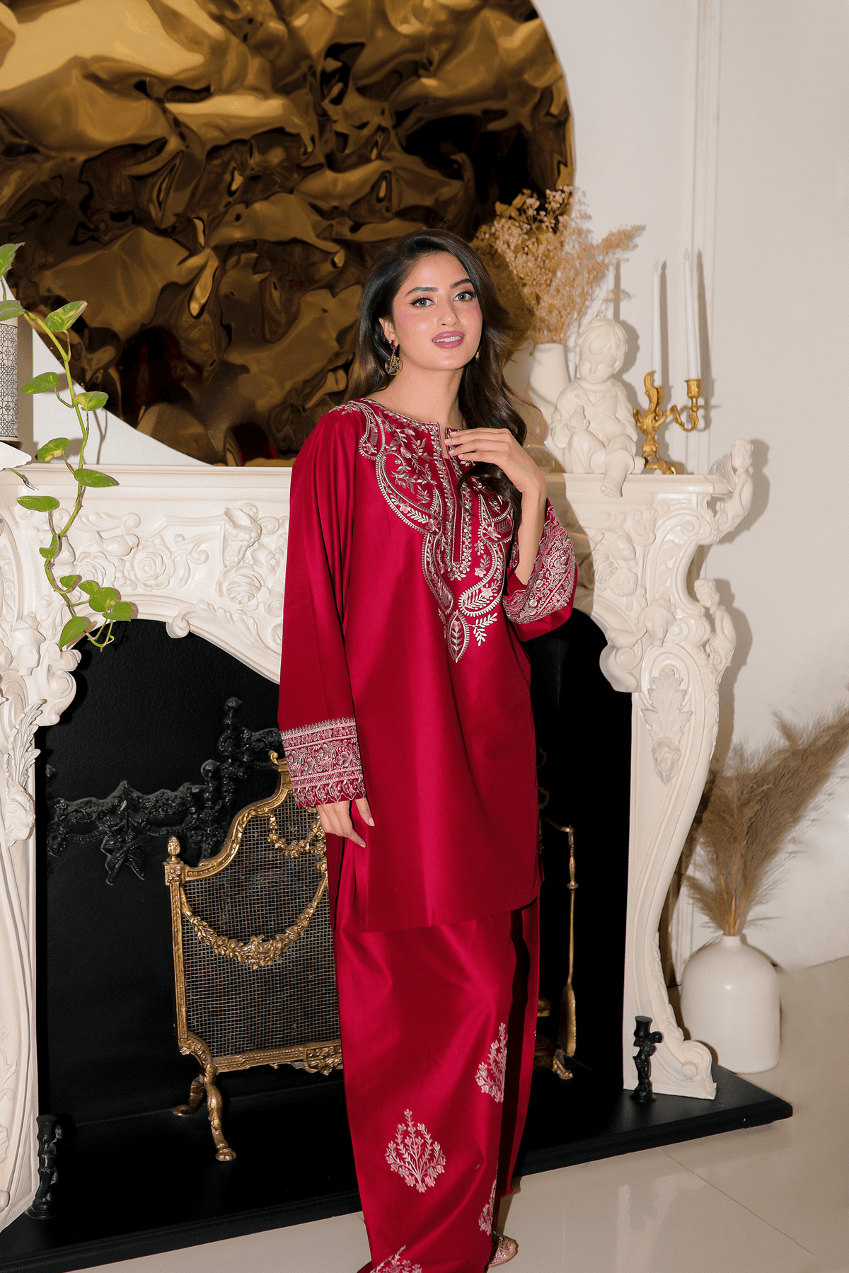 Naaz Embroidered Lawn 2-Piece Suit - BK Clothings Pakistan