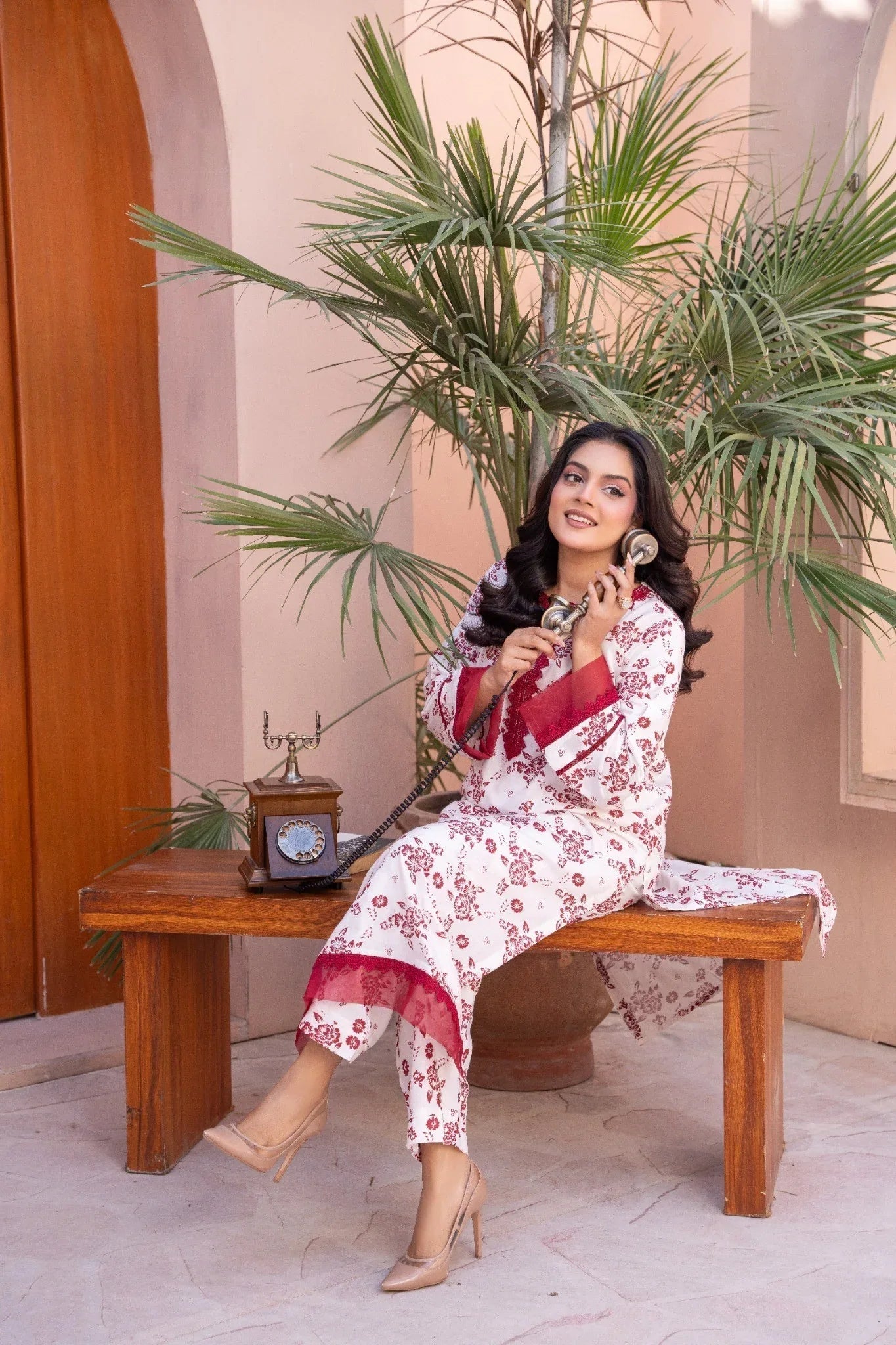 Ruby Bloom 2-Piece Linen Suit Ready to Wear Pakistan