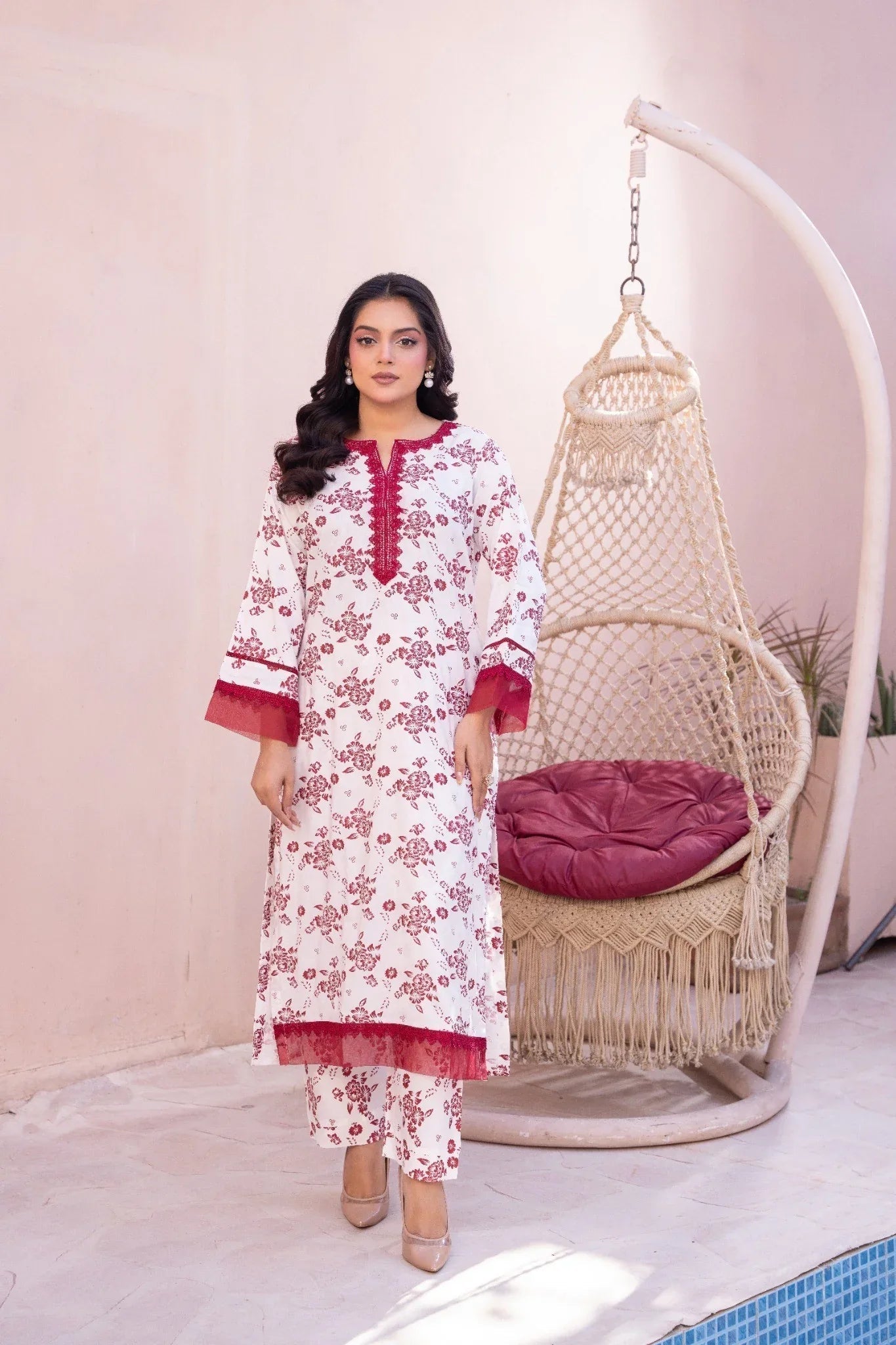 Ruby Bloom Floral Print Linen Suit BK Clothings Women